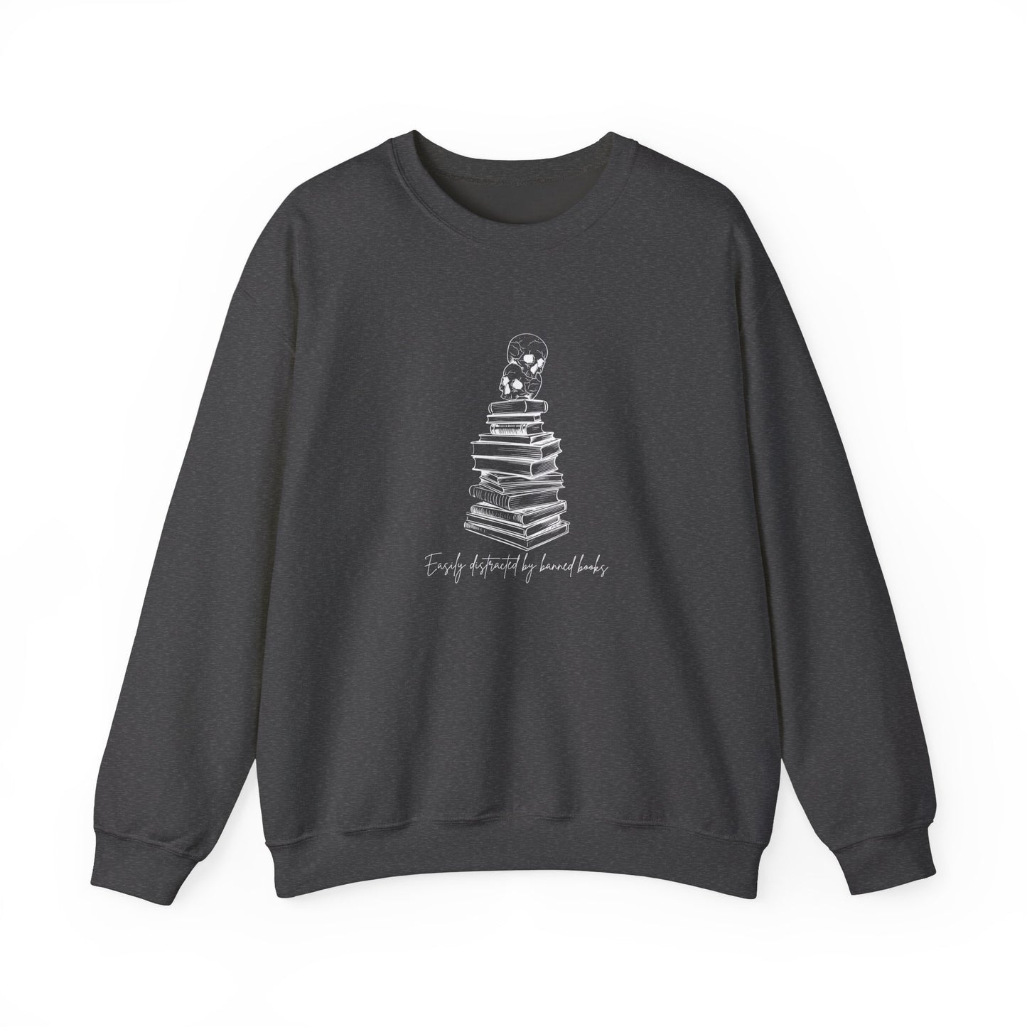 Easily Distracted by Banned Books Unisex Heavy Blend™ Crewneck Sweatshirt - Avalon's Altar