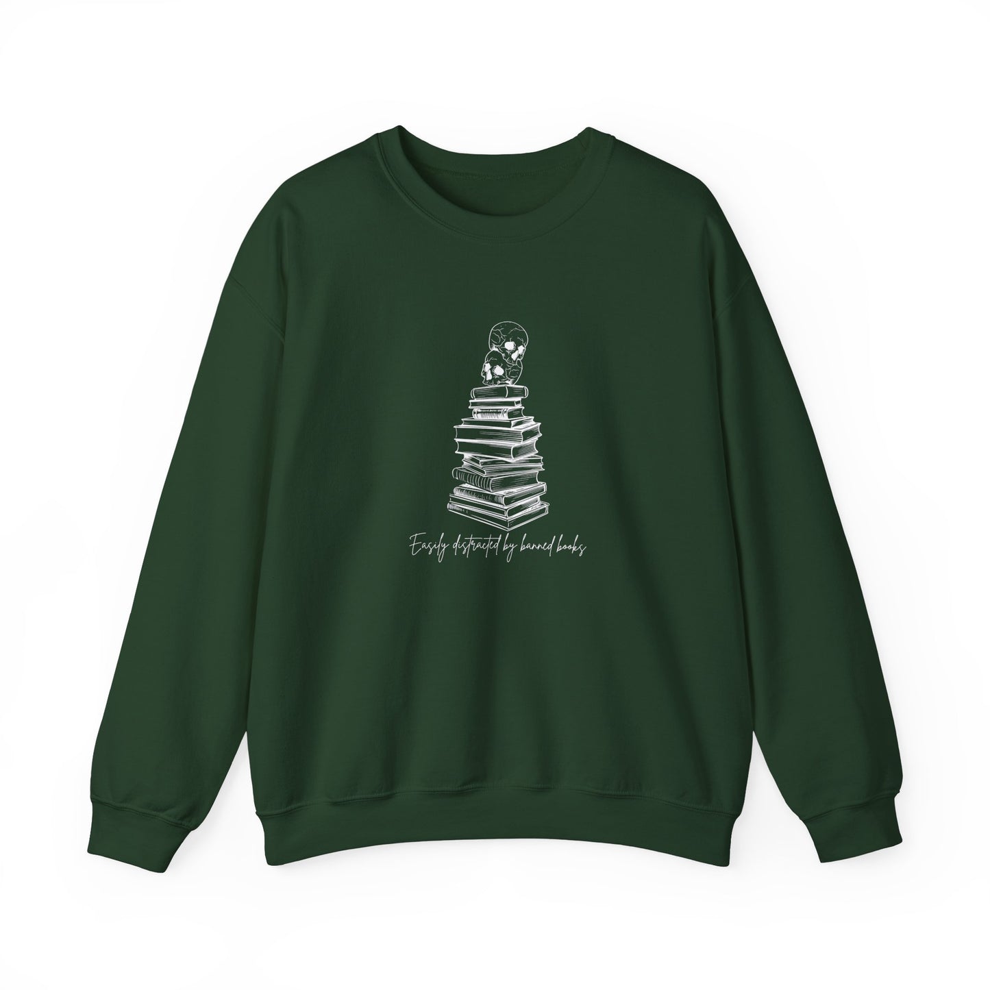 Easily Distracted by Banned Books Unisex Heavy Blend™ Crewneck Sweatshirt - Avalon's Altar