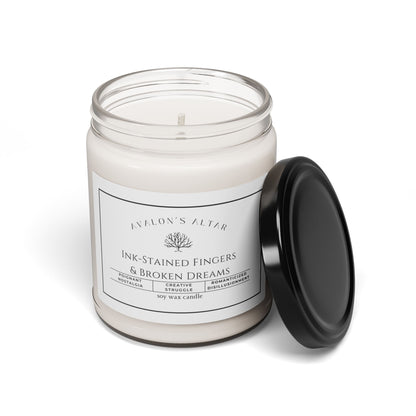 Ink Stained Fingers Scented Soy Candle, 9oz - Avalon's Altar