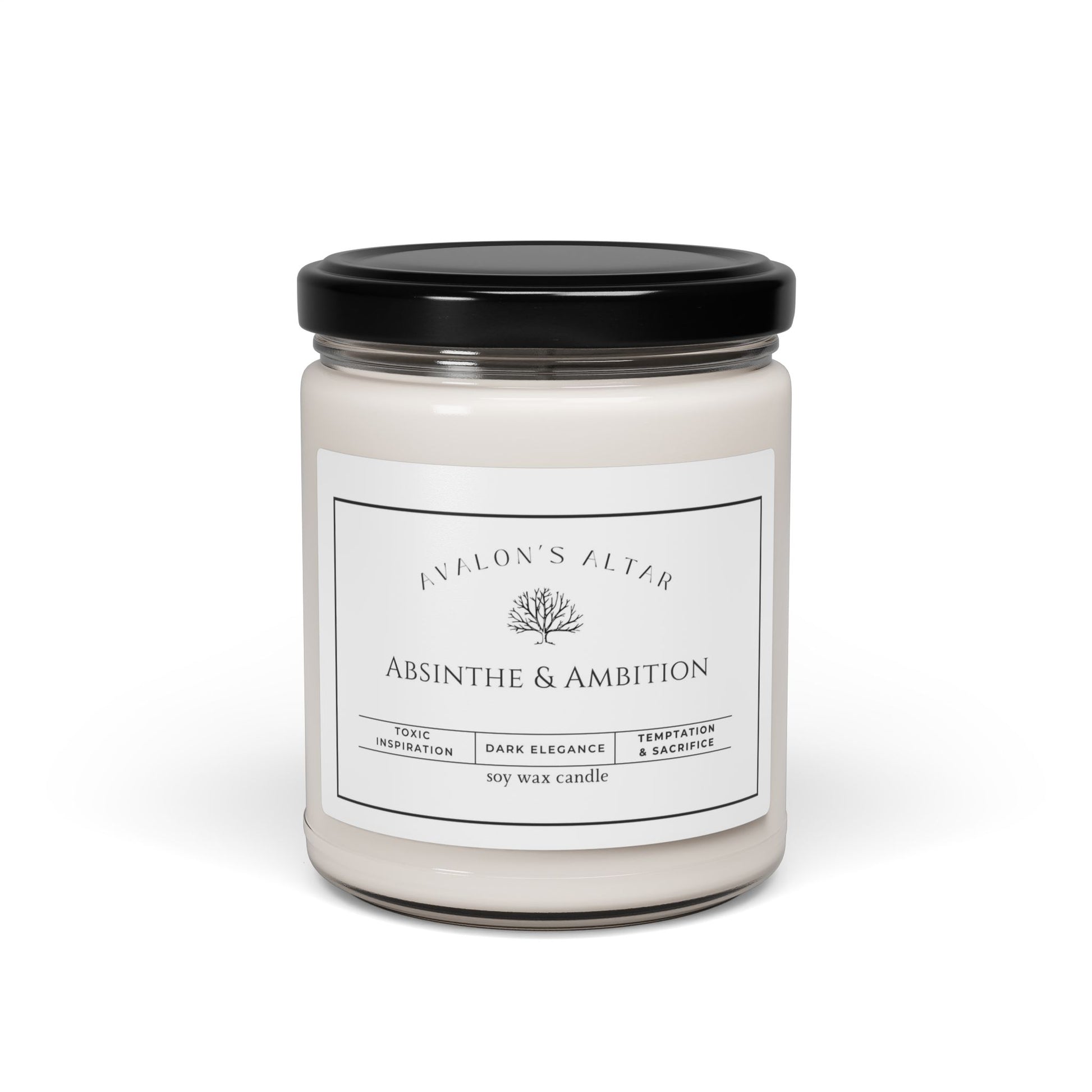 Absinthe & Ambition Scented Soy Candle, 9oz - Avalon's Altar