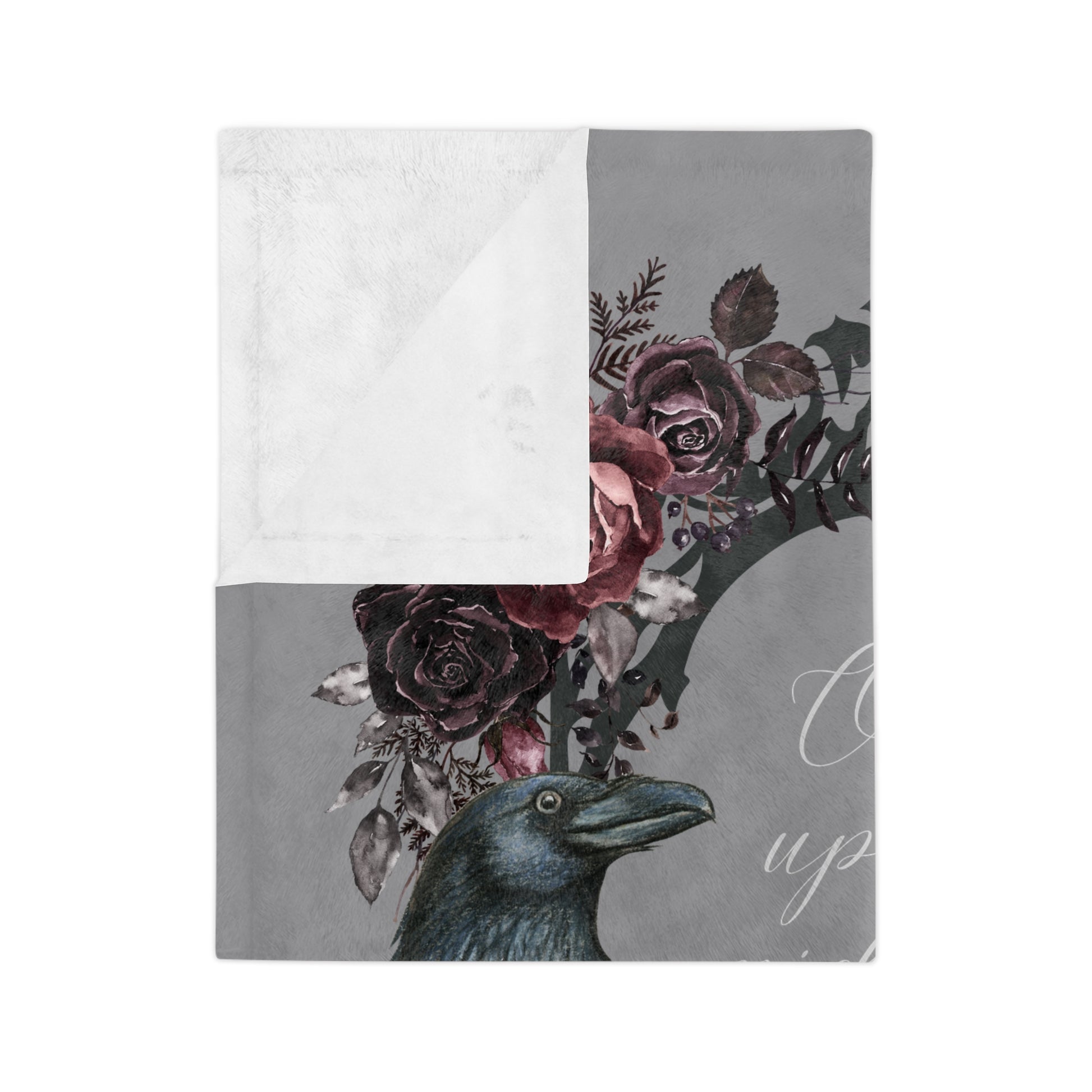 Once Upon a Midnight Dreary Velveteen Microfiber Blanket - Avalon's Altar