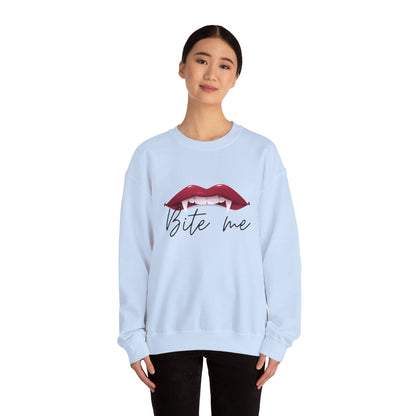 Bite me Unisex Heavy Blend™ Crewneck Sweatshirt - Avalon's Altar