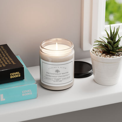 Pretentious? Maybe Depressed? Definitely Scented Soy Candle, 9oz - Avalon's Altar