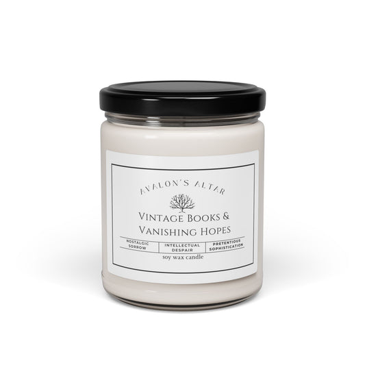 Vintage Books and Vanishing Hopes Scented Soy Candle, 9oz - Avalon's Altar