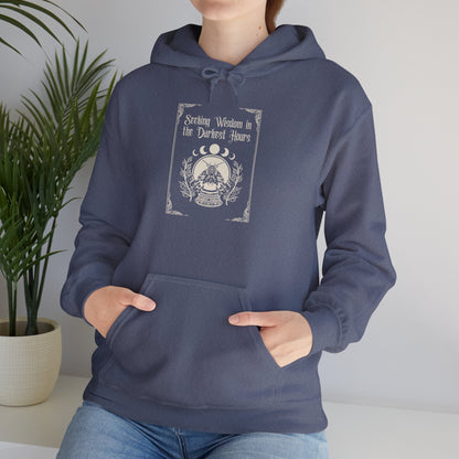 Seeking Wisdom in the Darkest Hours Unisex Heavy Blend™ Hooded Sweatshirt - Avalon's Altar