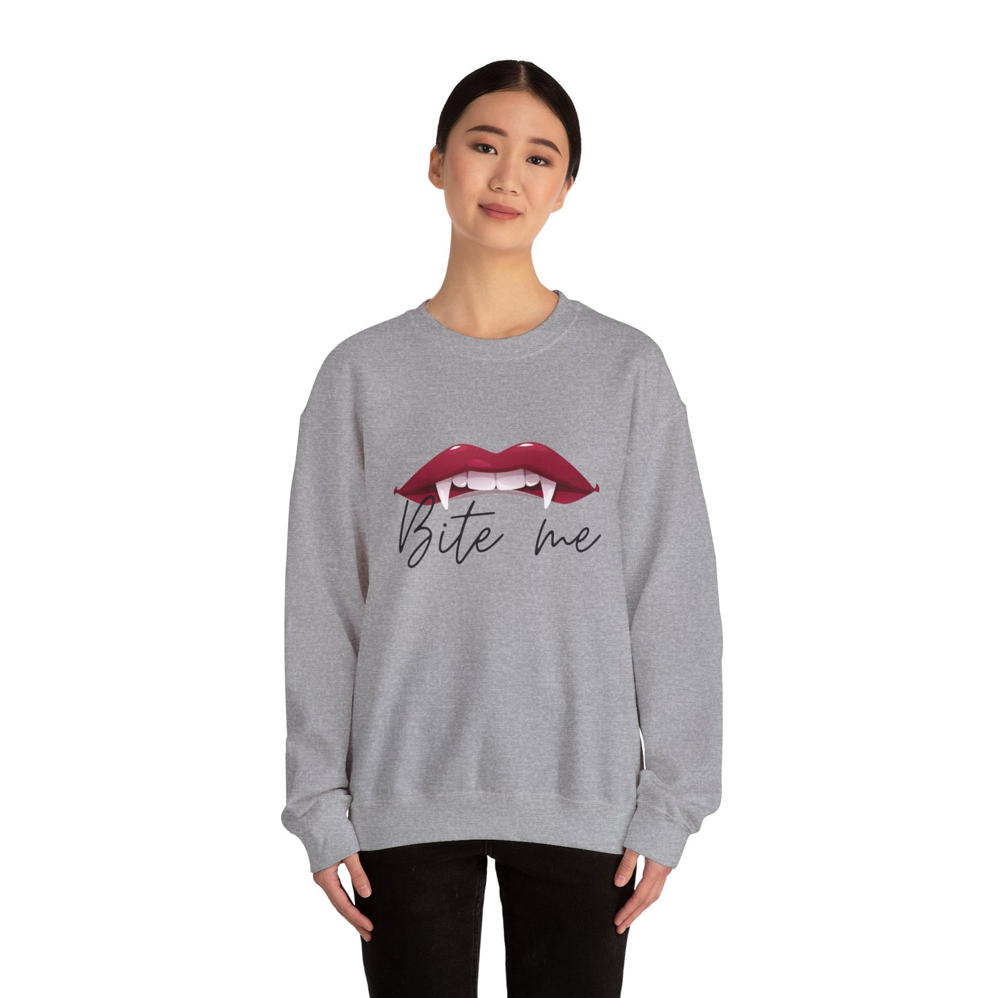 Bite me Unisex Heavy Blend™ Crewneck Sweatshirt - Avalon's Altar