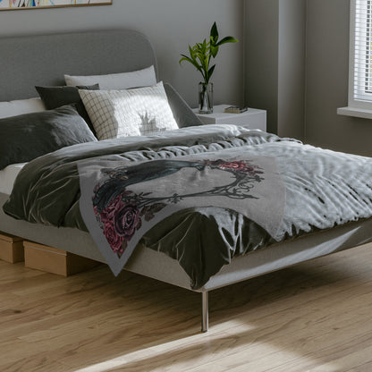 Once Upon a Midnight Dreary Velveteen Microfiber Blanket - Avalon's Altar