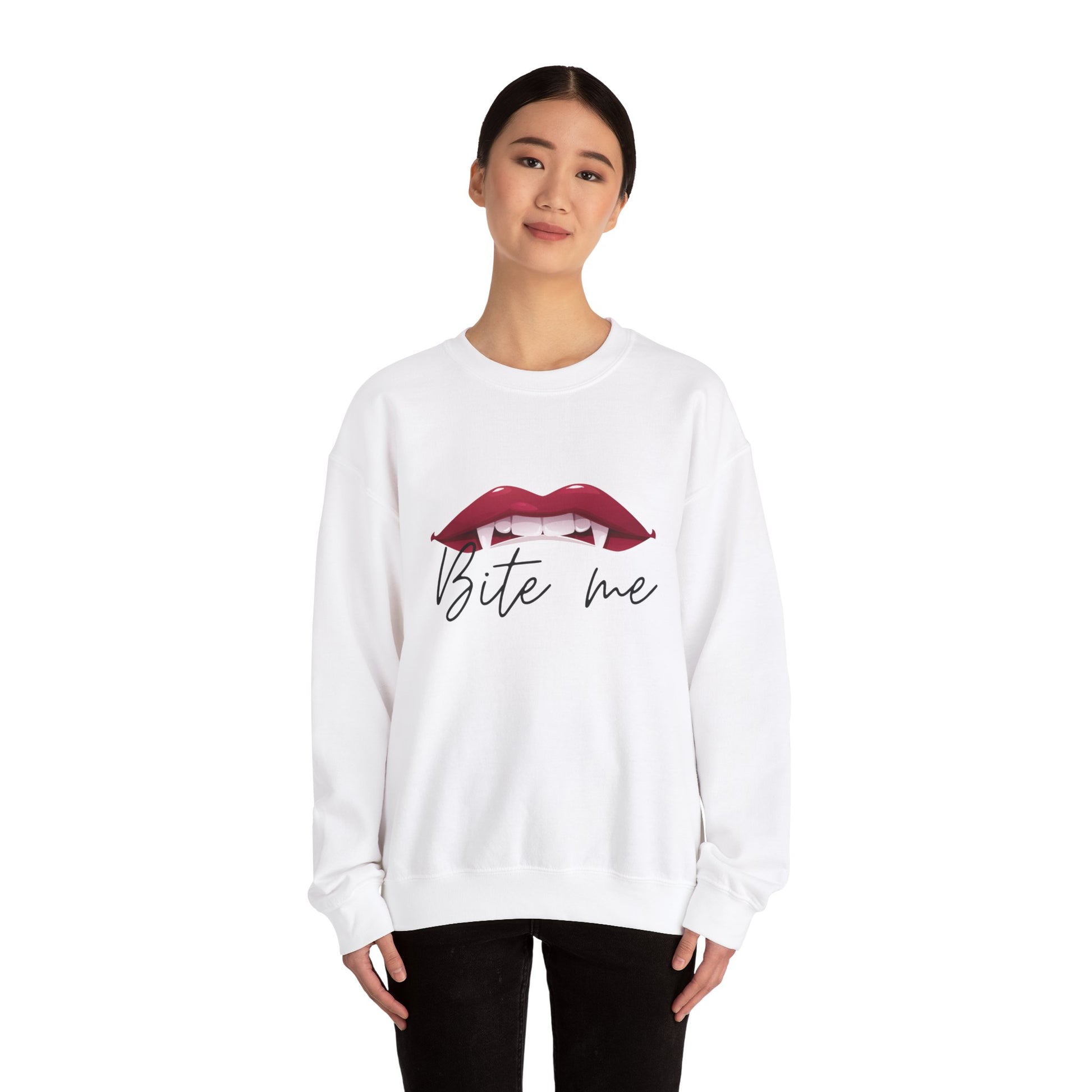 Bite me Unisex Heavy Blend™ Crewneck Sweatshirt - Avalon's Altar