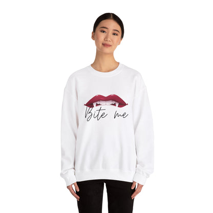 Bite me Unisex Heavy Blend™ Crewneck Sweatshirt - Avalon's Altar