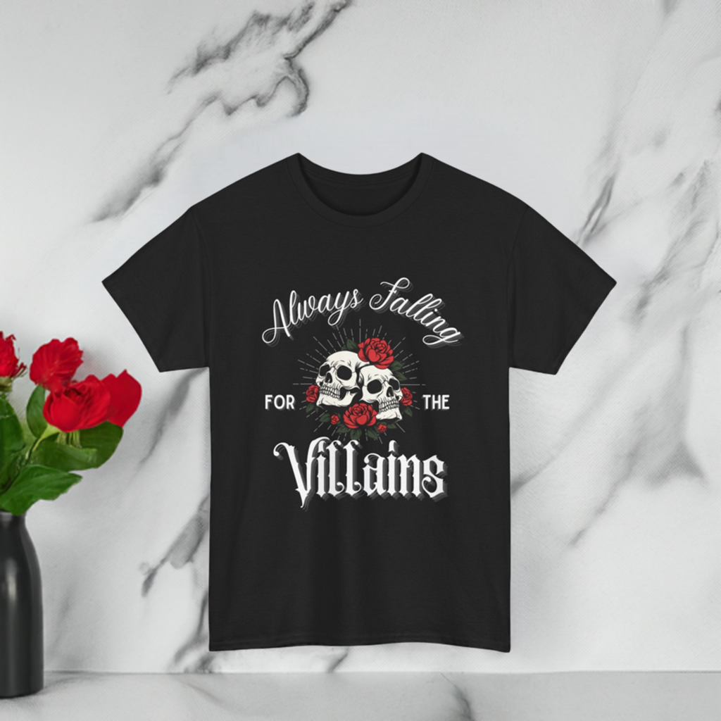 Always Falling For The Villain Unisex Heavy Cotton Tee